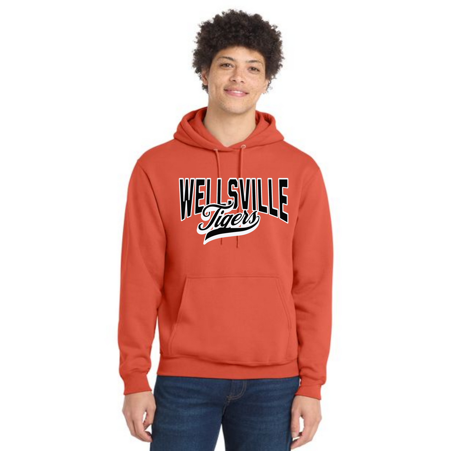 WELLSVILLE TIGERS PC78H Port & Company® Core Fleece Pullover Hooded Sweatshirt 6