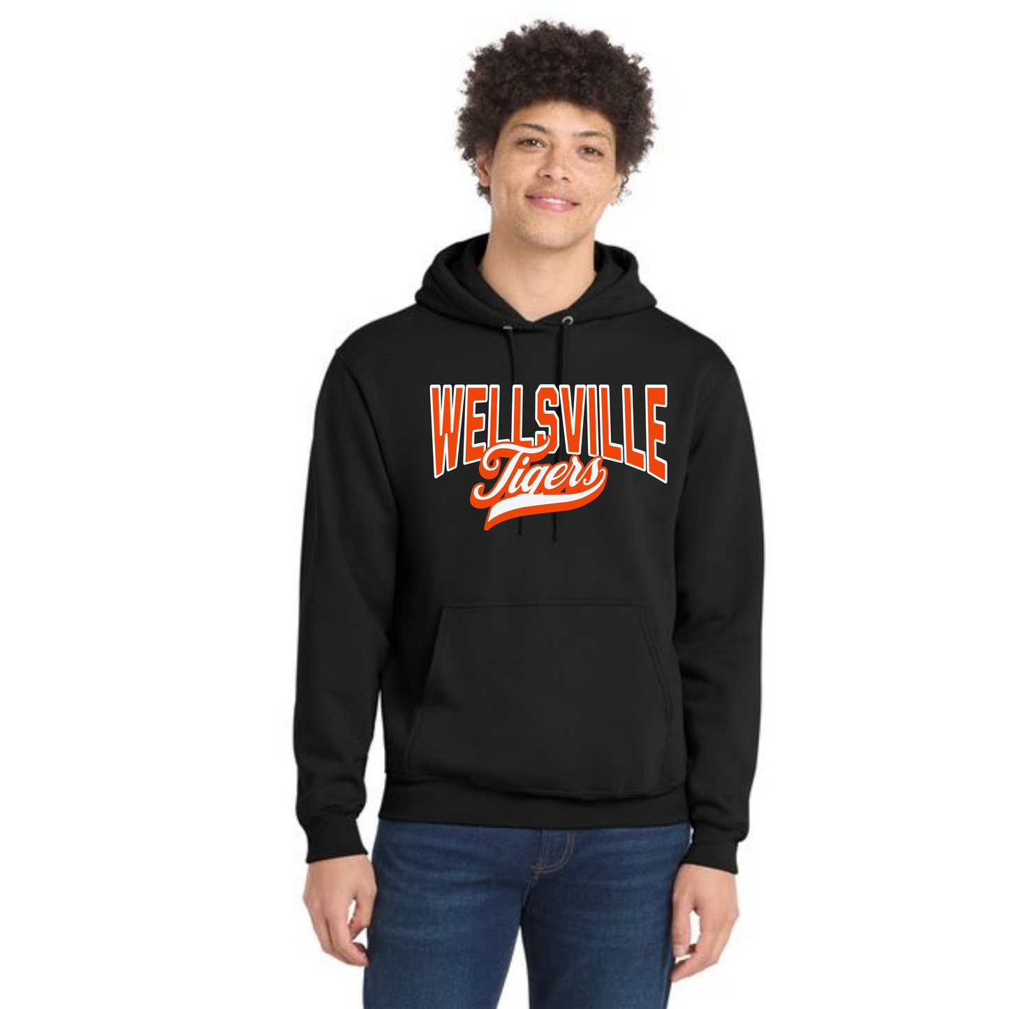 WELLSVILLE TIGERS PC78H Port & Company® Core Fleece Pullover Hooded Sweatshirt 6