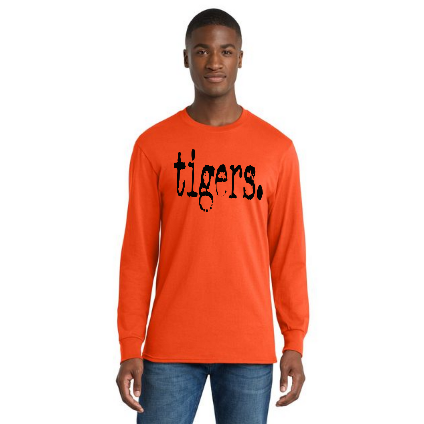 WELLSVILLE TIGERS PC55LS Port & Company® Long Sleeve Core Cotton Tee 1