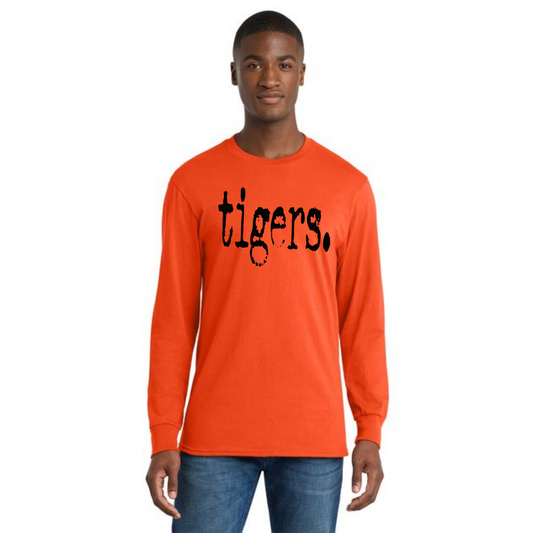 WELLSVILLE TIGERS PC55LS Port & Company® Long Sleeve Core Cotton Tee 1