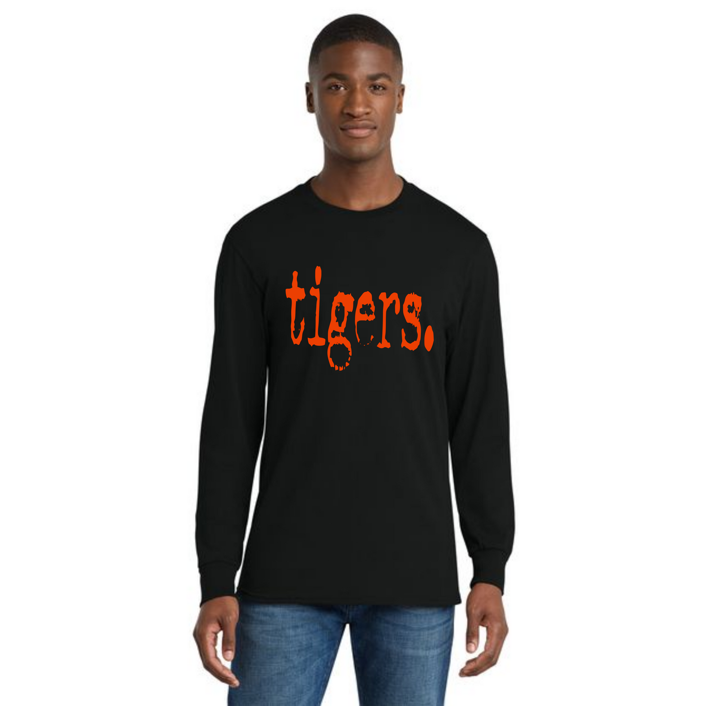 WELLSVILLE TIGERS PC55LS Port & Company® Long Sleeve Core Cotton Tee 1