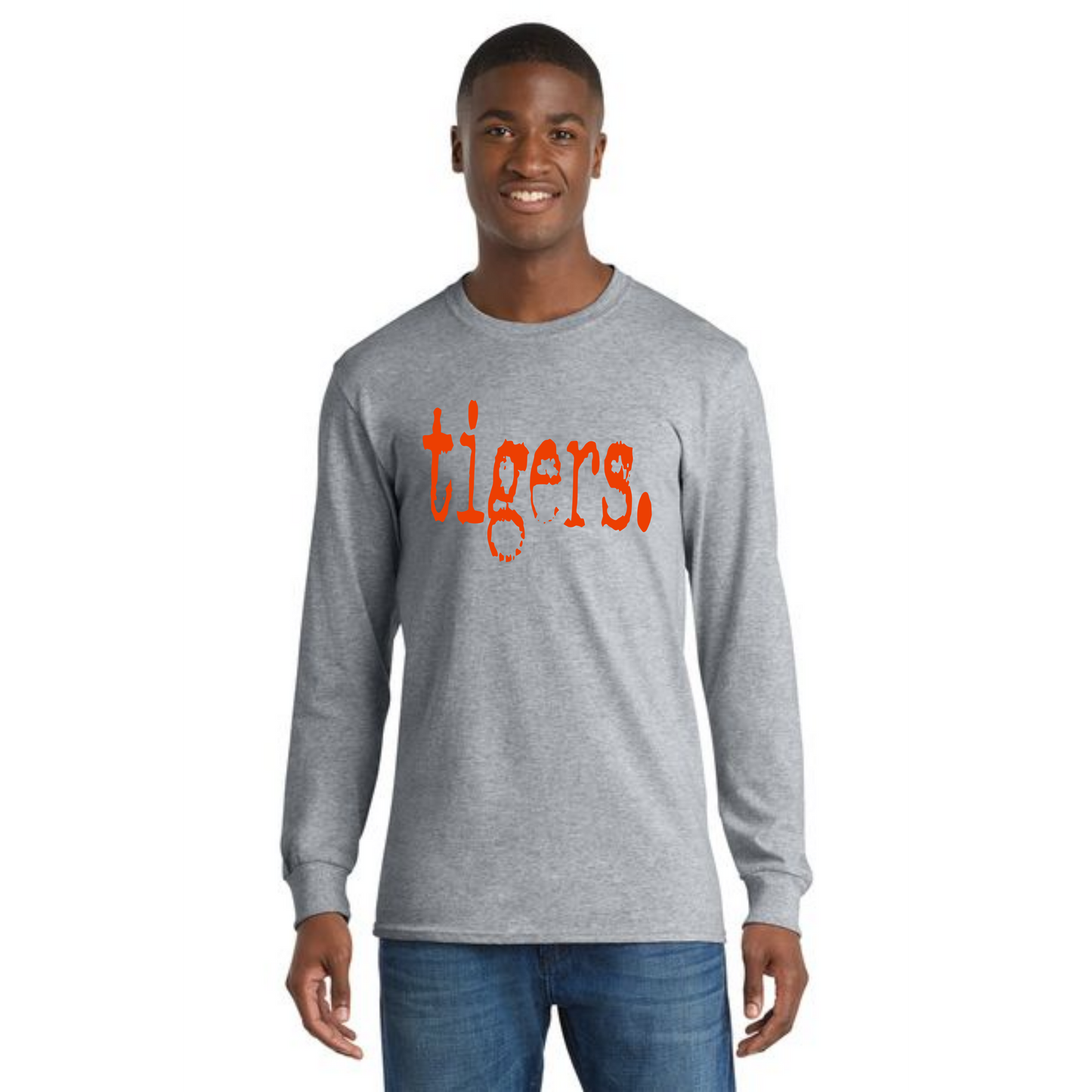 WELLSVILLE TIGERS PC55LS Port & Company® Long Sleeve Core Cotton Tee 1