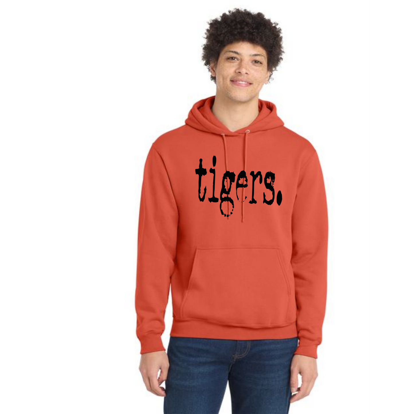 WELLSVILLE TIGERS PC78H Port & Company® Core Fleece Pullover Hooded Sweatshirt 1