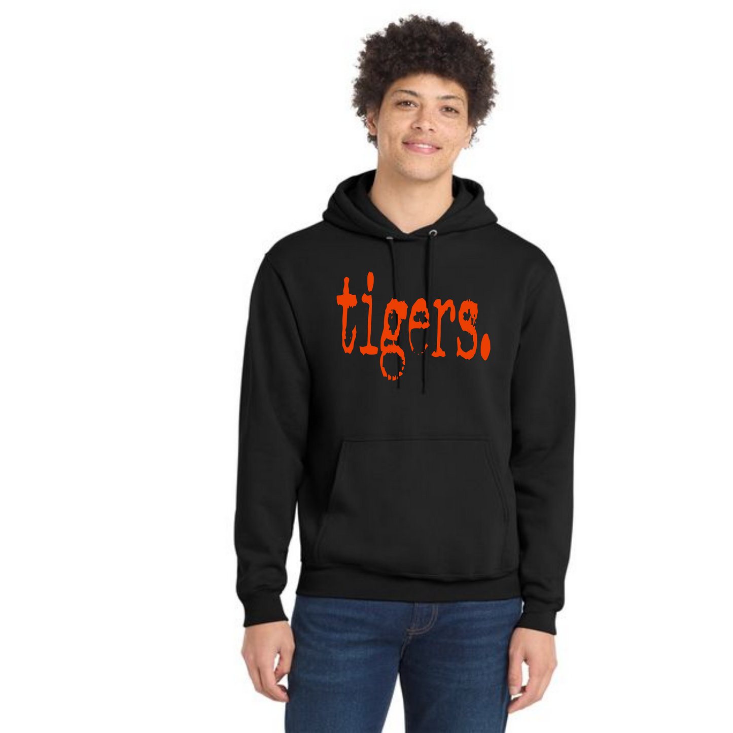 WELLSVILLE TIGERS PC78H Port & Company® Core Fleece Pullover Hooded Sweatshirt 1
