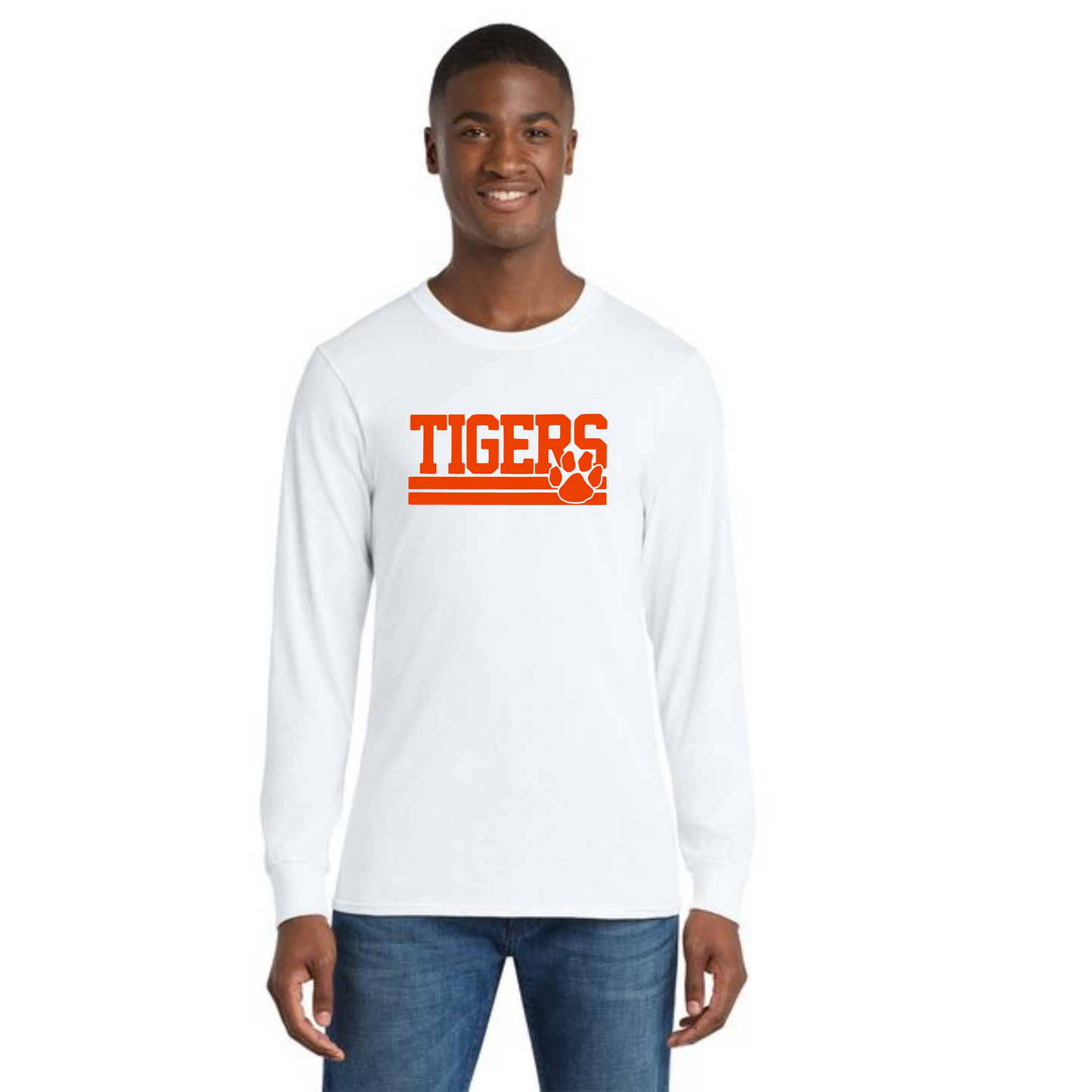 WELLSVILLE TIGERS PC55LS Port & Company® Long Sleeve Core Cotton Tee 2
