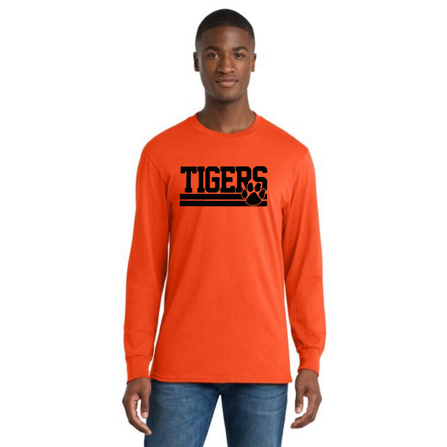 WELLSVILLE TIGERS PC55LS Port & Company® Long Sleeve Core Cotton Tee 2