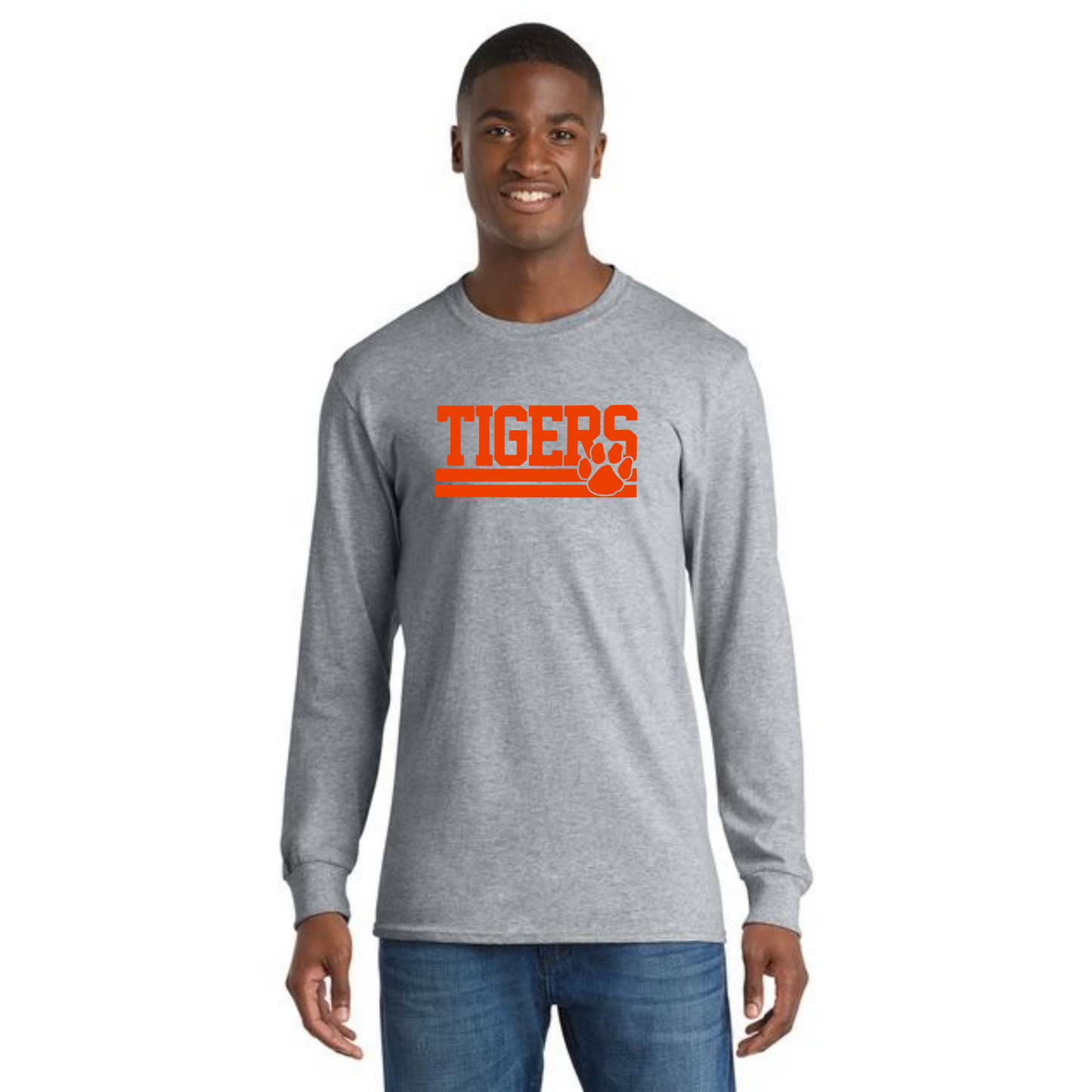 WELLSVILLE TIGERS PC55LS Port & Company® Long Sleeve Core Cotton Tee 2