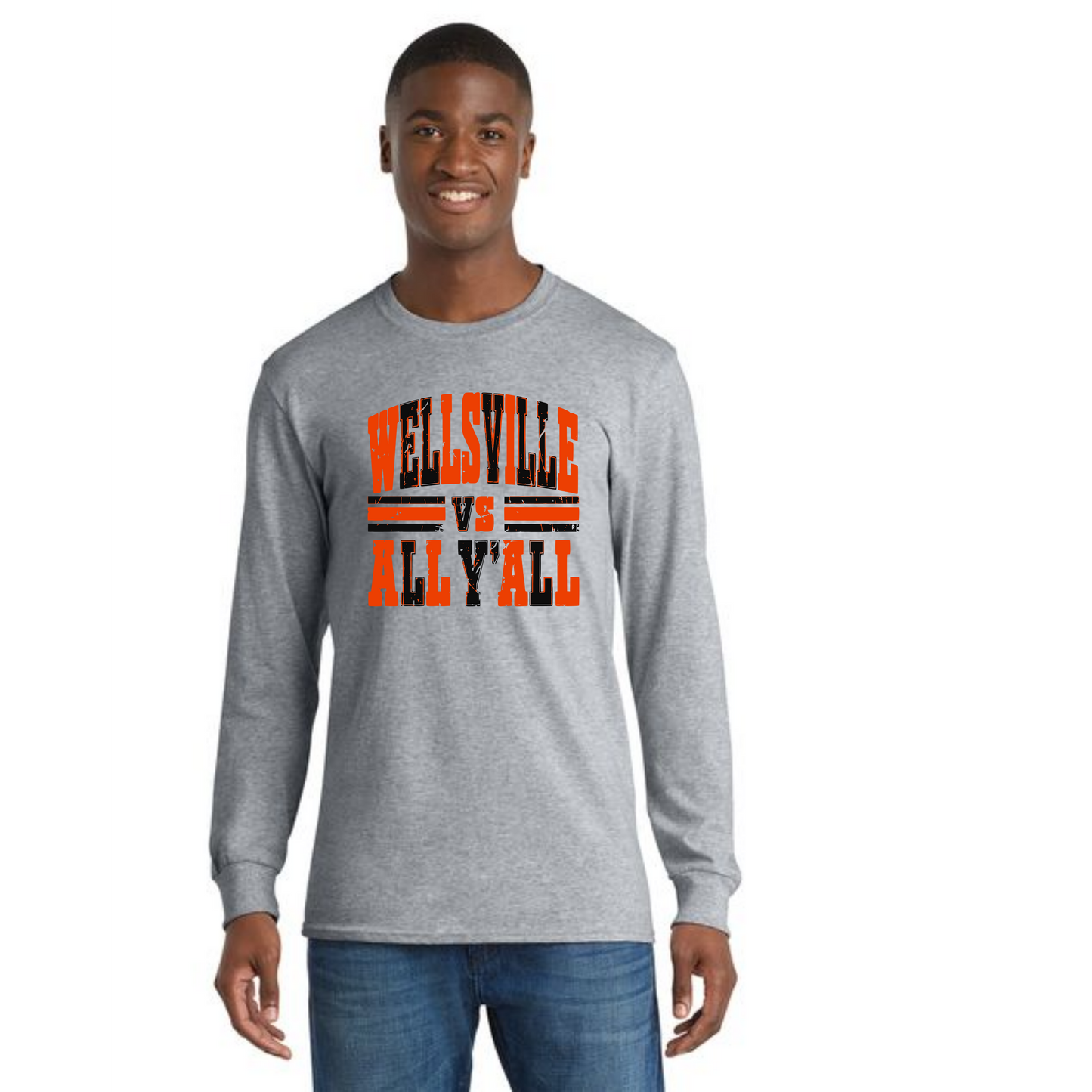 WELLSVILLE TIGERS PC55LS Port & Company® Long Sleeve Core Cotton Tee 5