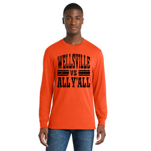 WELLSVILLE TIGERS PC55LS Port & Company® Long Sleeve Core Cotton Tee 5