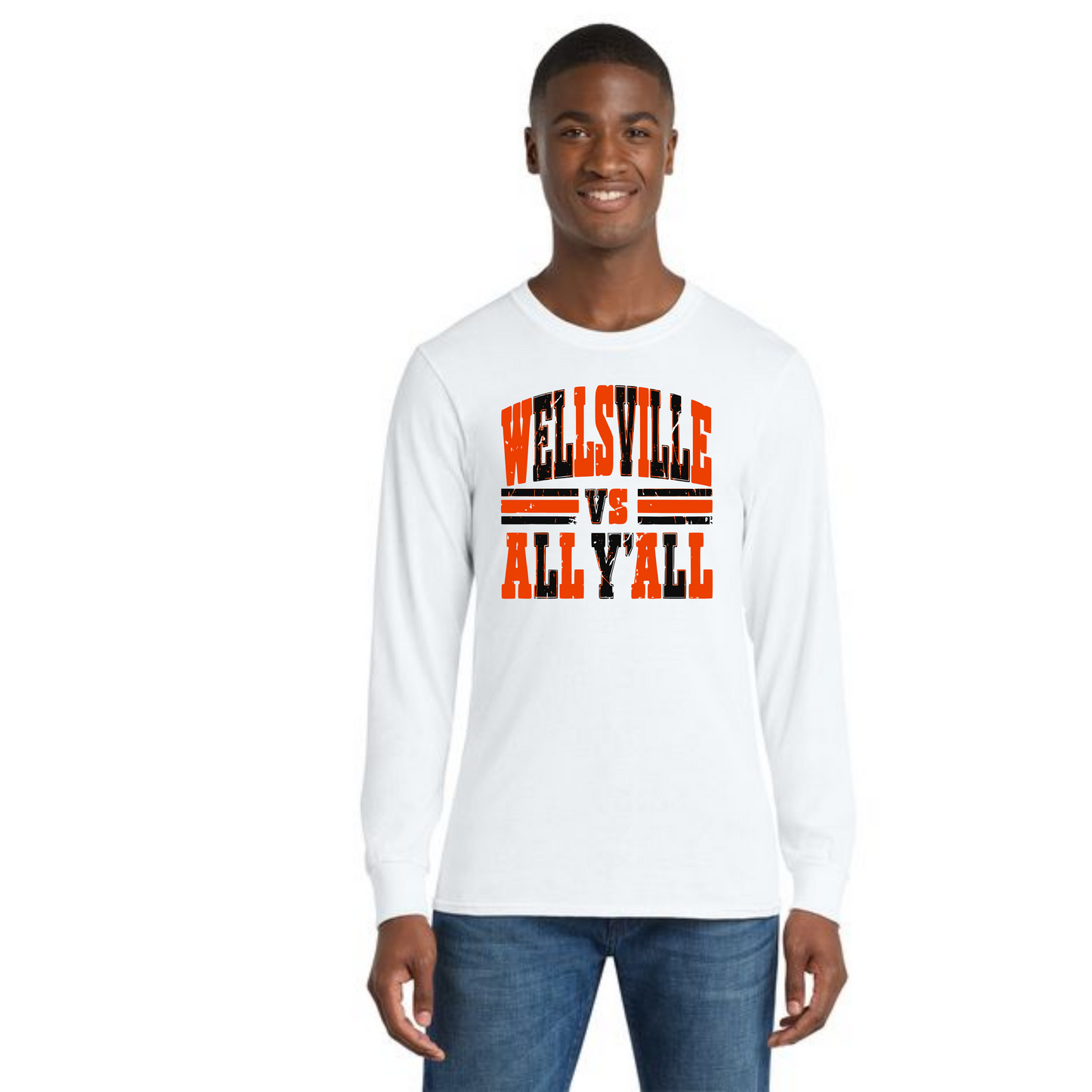 WELLSVILLE TIGERS PC55LS Port & Company® Long Sleeve Core Cotton Tee 5