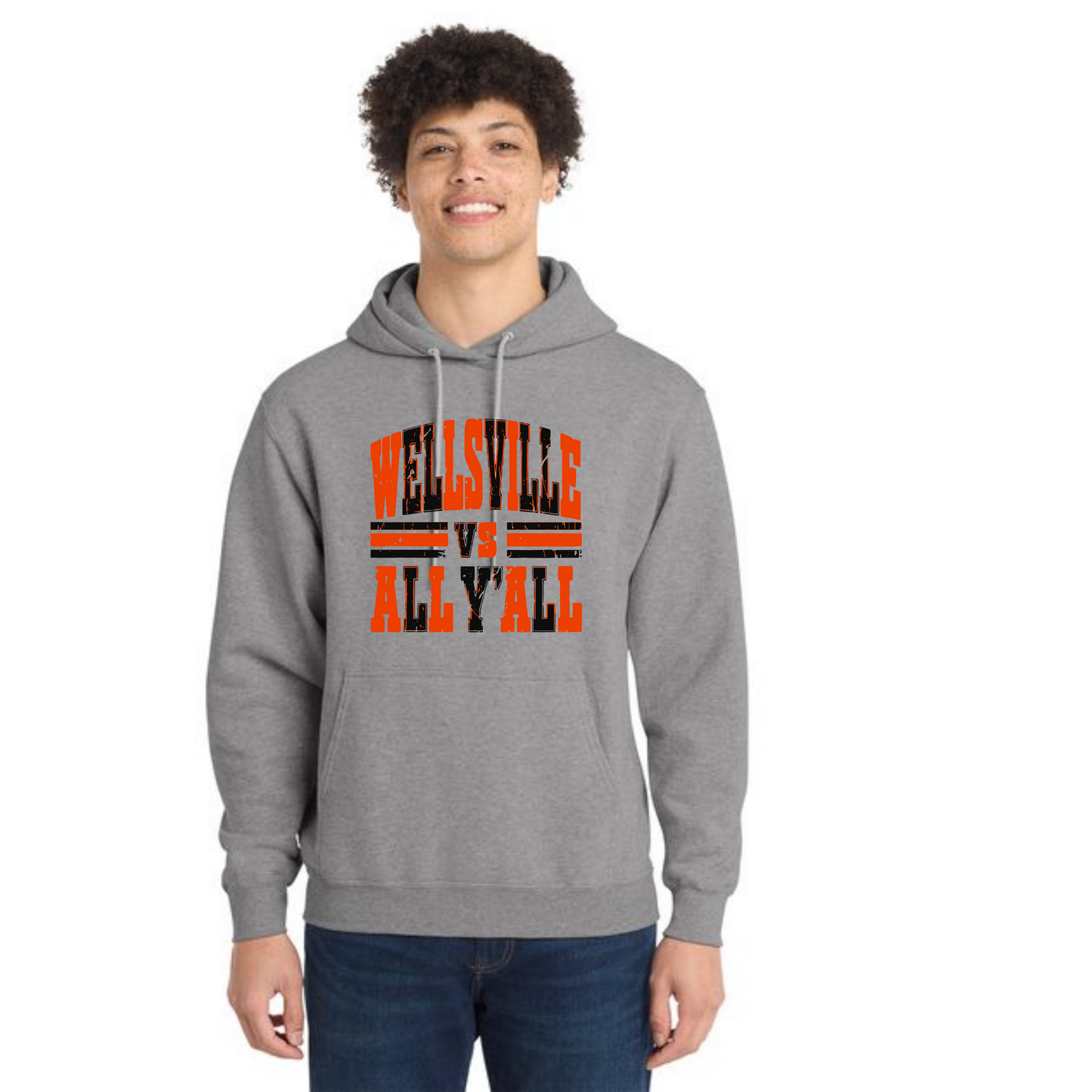 WELLSVILLE TIGERS PC78H Port & Company® Core Fleece Pullover Hooded Sweatshirt 5