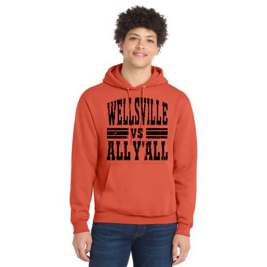 WELLSVILLE TIGERS PC78H Port & Company® Core Fleece Pullover Hooded Sweatshirt 5